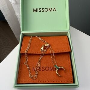 Missoma x Lucy Williams Malachite Horn Pendant Necklace